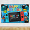 Video Game Party Supplies Happy Birthday Gaming Banner Game on Birthday Party Backdrop,Video Game Backdrop Gaming Party Props Party Accessory Part...