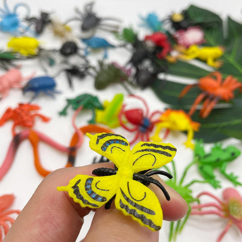 110 Pack Mini Bug Toys,Plastic Bugs for Kids,Fake Insects Toys for Education Themed Insect Party,Classroom Reward,Gardening Decoration...