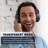 RUNOLIM Hybrid Active Noise Cancelling Headphones, 65H Playtime, Built-in Microphone, Bluetooth Wireless Over Ear Foldable Headphones with HiFi Au...