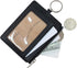 Boshiho Saffiano Leather Credit Card Holder Coin Change Purse with Key Ring Keychain - unisex...