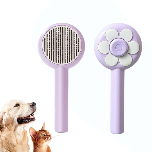 Cat Brush for Shedding,Pet Grooming Self Cleaning Slicker Brush,Removes Mats,Tangles and Loose Hair,Shedding Brush for Short or Long Haired Cats D...