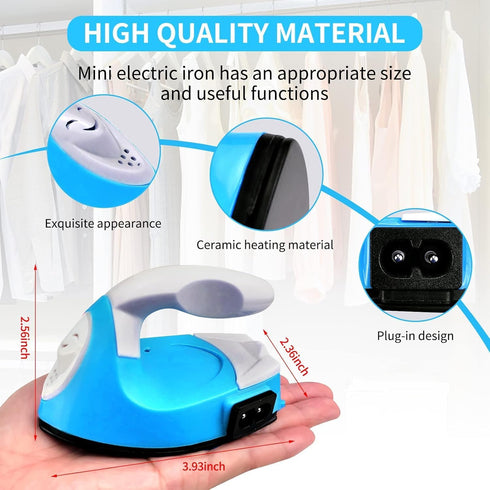 Mini Heat Press Iron Machine,Portable Mini Electric Iron,Small Heat Press Iron,Mini Iron Press for Clothes Shoes Bags Hats,Iron Press Machine for ...