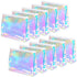 Dunzy 10 Pcs Holographic Iridescent Makeup Bag Portable Waterproof Cosmetic Makeup Pouch Cute Zippered Toiletry Bag Clear Cosmetic Bags for Travel...