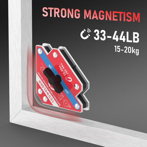 YESWELDER Switchable Arrow Welding Magnet 33-44LBs On/Off Switch Arrow Magnetic Welding Holder...
