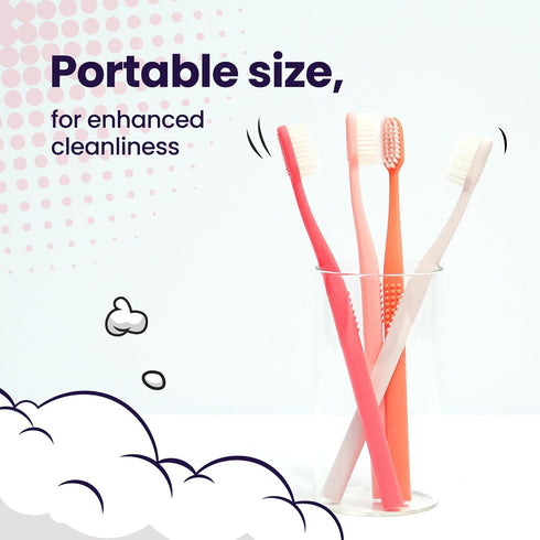 SANGSI Embossed Bristle Toothbrush, Soft Toothbrushes for Adults - Sensitive Teeth and Gums Care - Perfect Travel Essentials – Bubble Bubble Roman...