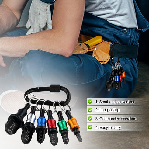 HVAC Swaging Tool Set, Air Conditioner Flaring Tool HVAC Swage Tool Repairing Kit Boring Drill Copper Tube Expender with Keychain & Carabiner & 7/...