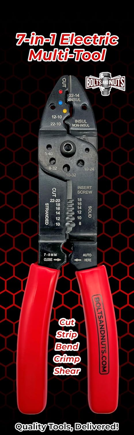 7 in 1 Electric Wire Multi-Tool Stripper Crimper Bender Cutter Pliers...