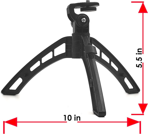 Foldable Mini Tripod Stand for DSLR Cameras and Webcam with 1/4 Thread Padded on Surface and Leg Bottom Light Weight but Heavy Duty for Vlogging a...
