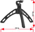 Foldable Mini Tripod Stand for DSLR Cameras and Webcam with 1/4 Thread Padded on Surface and Leg Bottom Light Weight but Heavy Duty for Vlogging a...