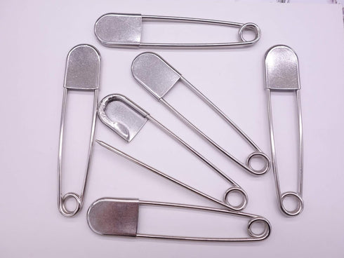 6 Pack Large Safety Pins, 5 Inches Heavy Duty Stainless Steel Oversize Safety Pins, Extra Large Pins for Blankets, Heavy Laundry, Crafts and Decor...
