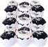 Black and White Striped Cupcake Wrappers, 50 Count - Reversible White Design, Scalloped Black and White Cupcake Wrappers for Parties and Events...