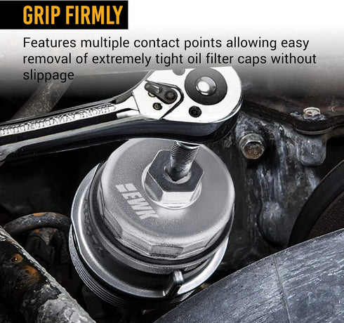EWK 64mm 14 Flutes Forged Oil Filter Removal Wrench for 2.0L - 5.7L Toyota Camry, Tundra, Tacoma/Lexus...