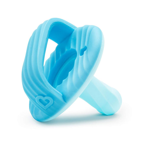 Munchkin® Sili-Soothe & Teethe™, Silicone Pacifier & Teether, 2 Pack, Blue/Green...