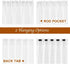 NICETOWN White Linen Sheer Curtains 90" Length, Rod Pocket & Back Tab Window Treatments Semi Sheer Curtain Drapes Privacy with Light Through for L...