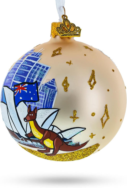 Sydney Opera House, Australia Glass Christmas Ornament 3.25 Inches...