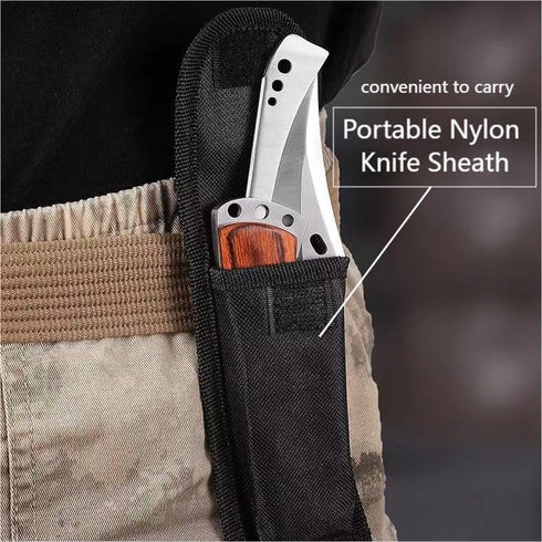 DOOM BLADE Long Blade Pocket Folding Knife - Sharp Survival Work Knives-Foldable Large Knife with Rosewood Handle,Gift for Dad Husband,for Hunting...