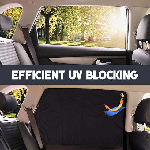 ZATOOTO Car Window Shades - 2 Pcs Black Silk Side Front Protection Covers - Magnetic Privacy Sun Shades Curtain Keeps Cooler for Baby Kids Sleepin...