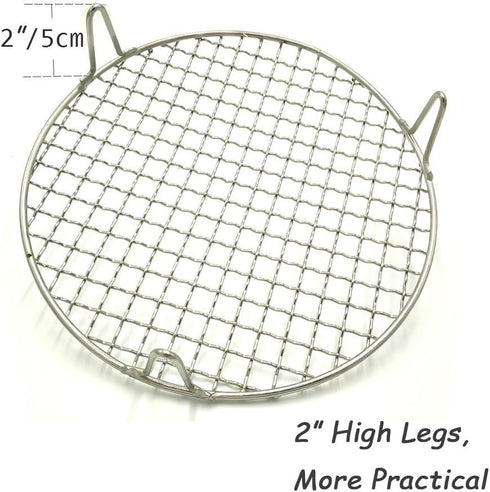 Bacon Cooking Rack for Oven Use Dia 10.4" Wire Cooling Racks for Baking Round Stainless Steel Wire Cooking Racks/Carbon Baking Net/Grill/Pan Grate...