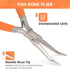 Fish Bone Pliers/Tweezers 6 Inches Bent nose pliers Curved Stainless Steel With Non-Slip Grip...