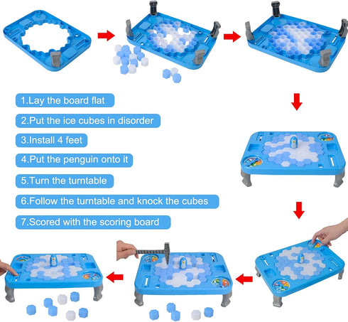 SS Save Penguin On Ice Game, Penguin Trap Ice Break Block Board Family Game for Kids Boys Girl Toys...