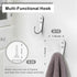 15PCS White Coat Hooks | Robe Hooks | Wall Hooks White | Small Hooks | Coffee Mug Hooks | Wall Hooks White with 30 Pieces Screws for Towel, Key, R...