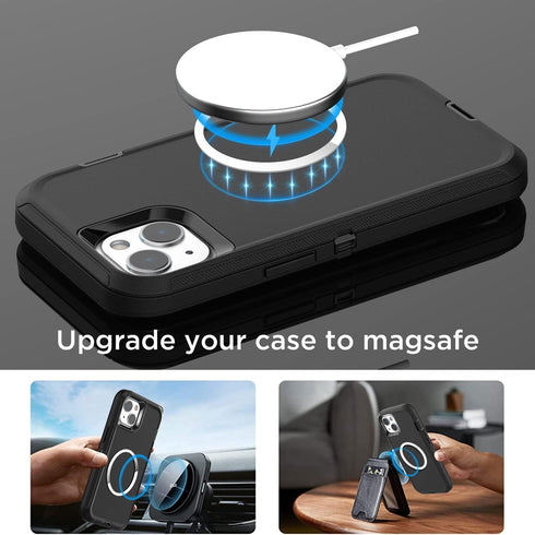 AICase for iPhone 14 Case(6.1") with Glass Screen Protector+Magsafe Conversion Kit,Heavy Duty Drop Protection Full Body Rugged Shockproof Military...