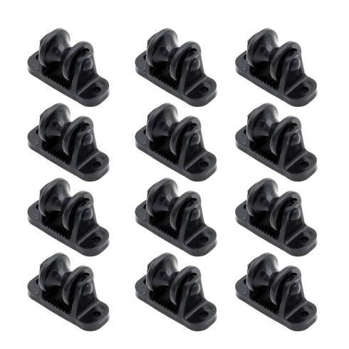 12 Pcs Electric Fence Wood Post Corner Bracket Insulators with Corner Polyrope Plastic Roller Post Insulators...