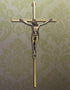 ACHIBANG Gold Crucifix Wall Cross - 10" Catholic Metal Cross with Jesus & INRI, Faith Decor for Wall or Door Display...
