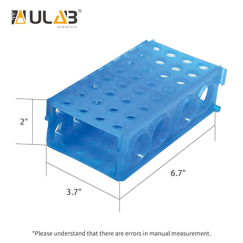 ULAB Plastic Multipurpose 3-Way Centrifuge Tube Rack Set, 2 Colors Red Blue, PP Material, Suitable for Tubes of Dia.?30mm, UTR1017...