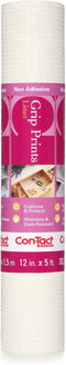 Con-Tact Brand Grip Prints Shelf Durable and NonAdhesive, Non-Slip Drawer and Cabinet Liner, 12" x 5', White, 6 Count...