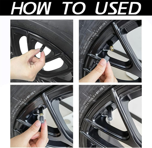 JUSTTOP 4PCS Car Tire Valve Stem Caps, Air Caps Cover, Universal for Cars, SUVs, Bike, Trucks and Motorcycles, Car Wheel & Tire Exterior Accessori...