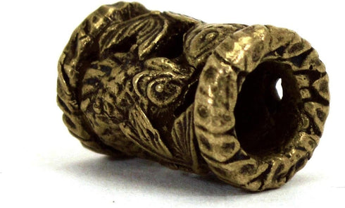 Bead Bronze Paracord Leather Lanyard Beads Hand-CAST Metal...