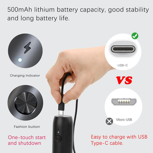 Rechargeable Milk Frother Wand,Drink Mixer Handheld,Electric Whisk with USB-C,Foam Maker for Coffee Stirrer Electric,Hand Blender for Lattes,Match...