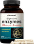 NatureBell Digestive Enzymes with Prebiotics | 240 Veggie Capsules - 20 Enzyme & 5 Prebiotic Pancreatic Enzyme Complex – Bloating Relief for Women...