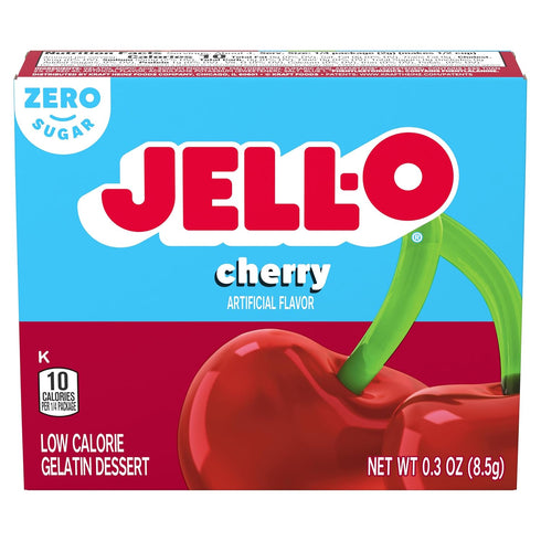 Jell-O SugarFree Gelatin Dessert Black Cherry, 0.3 oz. (Pack of 4)...