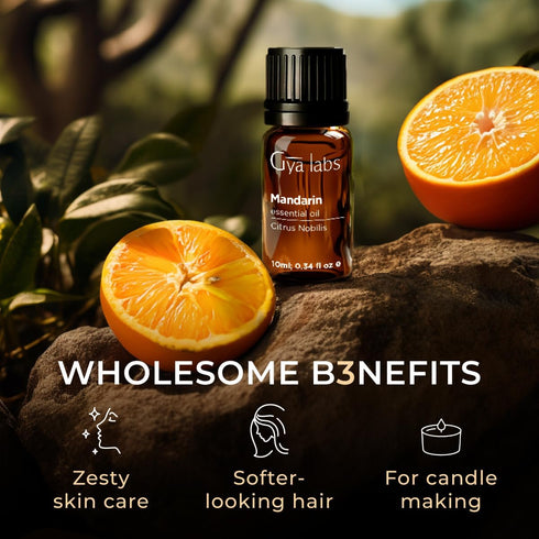 Gya Labs Mandarin Essential Oil for Skin - 0.34 Fl Oz - 100% Pure Natural Mandarin Oil for Diffuser, Skin, Hair, Aromatherapy & Candle Making - Fr...