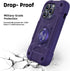 Compatible with iPhone 15 Pro max Case 6.7" - Heavy-Duty Shockproof Military-Grade Rugged Cover with Ring Stand, Glass Screen Protector & Camera L...