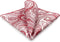 S&W SHLAX&WING Pocket Squares for Men Paisley Silver Red Pink Wedding Gift Color Edge...