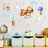 Tedy Bear Moon & Stars Wall Decor - Sleeping Bear Wall Stickers, Baby & Nursery Room Decor...