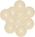 Mandala Crafts Giant Wooden Buttons for Sewing - 20 Assorted 2 Inches Clear Coated Natural Wood Sewing Buttons in Bulk for Crafts, Decorative Proj...