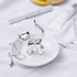 Lependor Cute Animals Cat Ring Holder Ring Dish Jewelry Holder Rings Bracelets Earrings Trinket Tray for Women Girls Birthday Gift - Silver Cat...