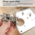 2 Pcs Cabinet Hinge Repair Plates Kits, Kitchen Cupboard Door Hinge Repair Plates, Stainless Steel Hinge Repair Fixing Bracket Plate Kit with Scre...
