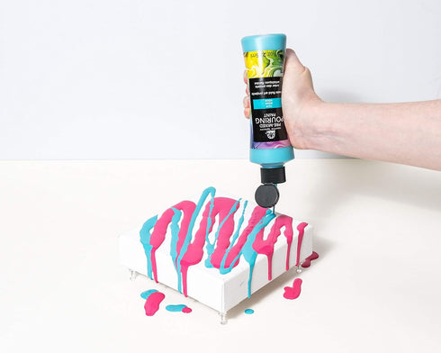 FolkArt Pre-Mixed Acrylic Pouring Paint, 8 oz, Bright Pink...
