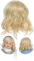 Reborn Wigs for Reborn Toddler Dolls Curly Short Blonde Hair Reborn Doll Wig Soft Wig Hair Golden Suit for Head Circumference 48cm 19 inch 24-28 i...