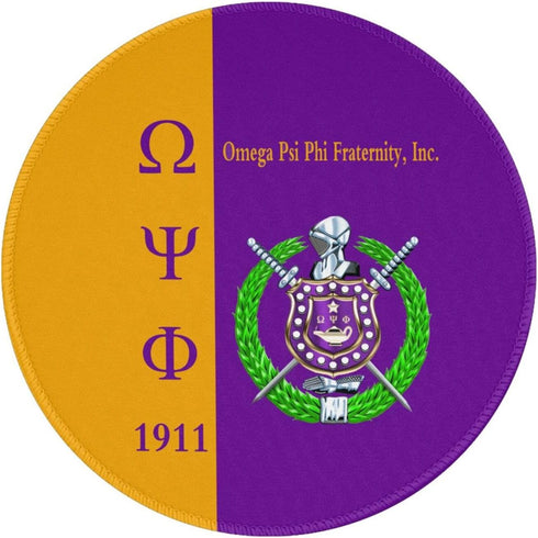 Psi Phi Mouse Pad Series Anti-Slip Mouse Mat for Office Computer Mousepads Round Gaming Mouse Pad 7.9 X7.9 Inchs...