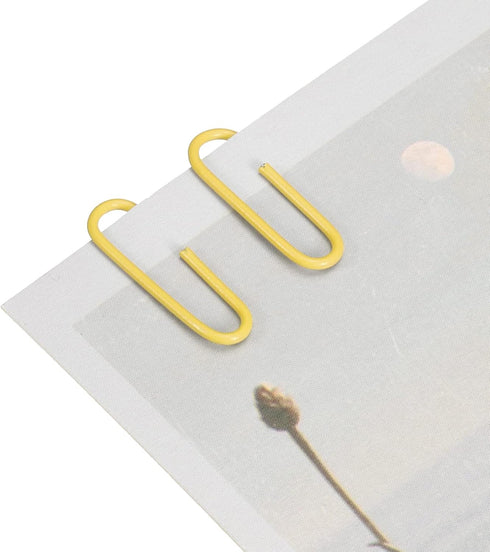 YOKIVE 600 Pcs Paper Clips, Office Clips Smooth Surface with Box | Keep Desk Neat, Great for Office, Art, Home, Daily Use (Yellow, 1.1-Inch)...