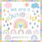 Augisteen We are A Rainbow of Possibilities Bulletin Decor Motivational Classroom Paper Cutouts Pastel Rainbow Bulletin Board Decoration for Schoo...