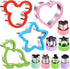 Sandwiches cookie Cutter set,Mouse & Dinosaur & Heart & Star Shapes Sandwich Cutters Cookie Cutters Vegetable cutters-Food Grade Cookie Cutter Sta...