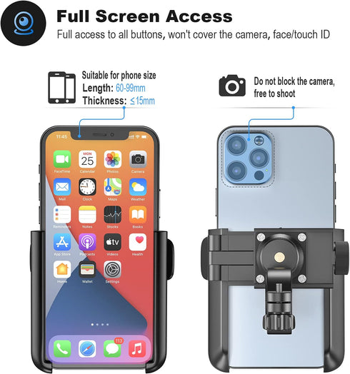 Upgraded Bike Phone Mount 360° Rotatable Universal Bicycle Motorcycle Scooter Bike Accessories Handlebar Phone Clip Holder for Any Smartphones Bet...