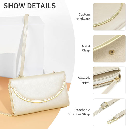 Clutch Purses for Women Small Crossbody Shoulder Pack Formal Party Handbag Wedding Purses Cocktail Prom Clutches...